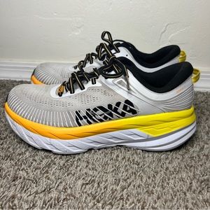 HOKA One Bondi 7 Running Shoes Men's 9.5 Nimbus Cloud Radiant Yellow